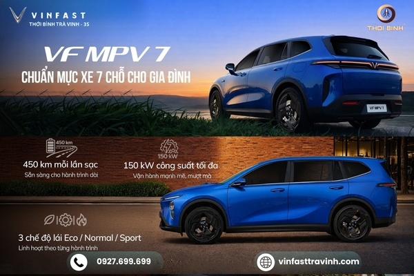Bí Quyết Sở Hữu MPV 7 Chỉ Từ 780 Triệu Lăn Bánh Tại VinFast Trà Vinh: Kết Hợp Ưu Đãi Tháng 3 + Miễn Phí Sạc 3 Năm Và Bảo Hành Pin 8 Năm