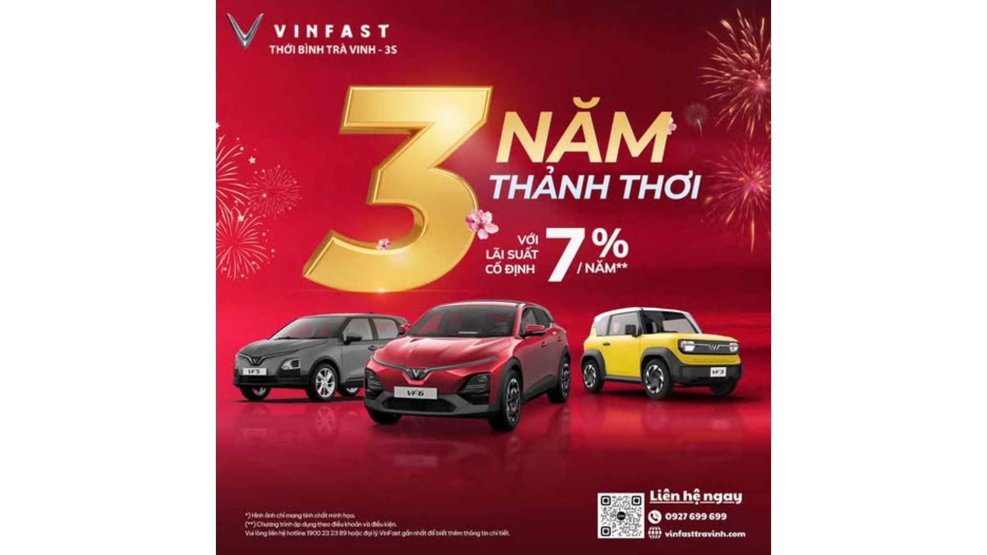 CHỈ 7% LÃI SUẤT – CHỐT XE VINFAST, TẬN HƯỞNG 3 NĂM THẢNH THƠI!
