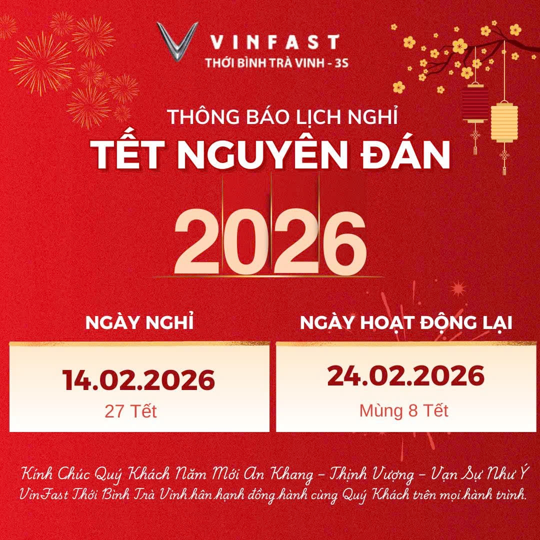 THÔNG BÁO LỊCH NGHỈ TẾT NGUYÊN ĐÁN BÍNH NGỌ 2026