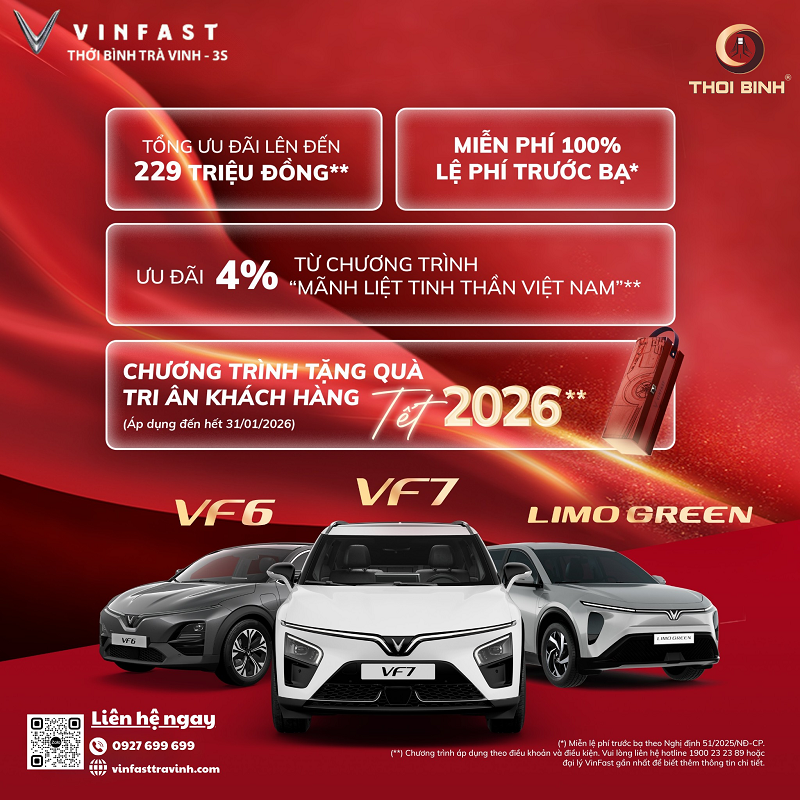 Giá Lăn Bánh VF7 2026: Trợ Lái An Toàn Tại VinFast Trà Vinh