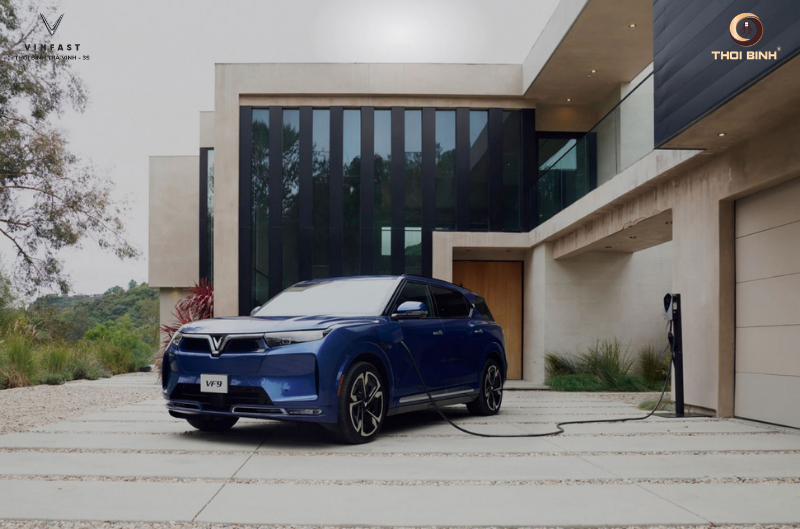 VinFast VF9 Đẳng cấp và tiện lợi khi sử dụng hệ thống trạm sạc V-GREEN tại Trà Vinh