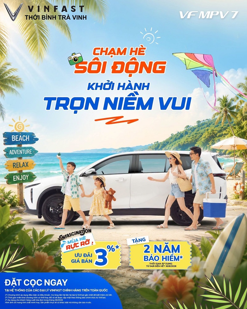 Giá Lăn Bánh MPV7 Tại Trà Vinh 2026: Lựa Chọn Xe Điện 7 Chỗ Lý Tưởng Cho Gia Đình
