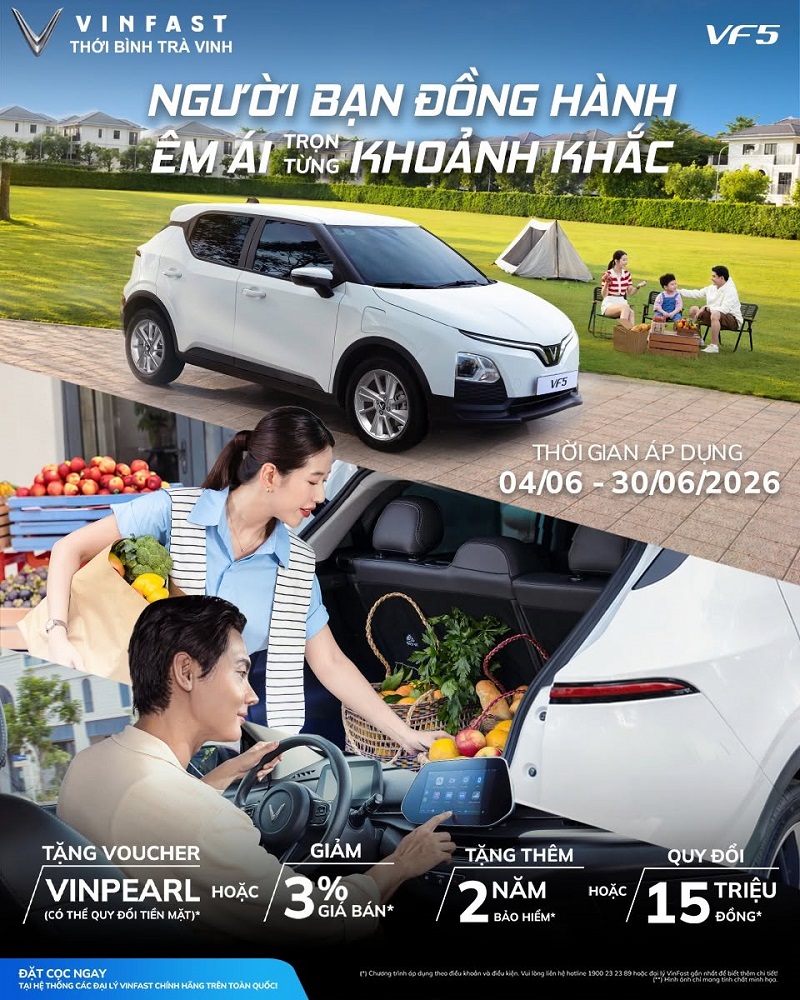 VinFast VF5 Vua doanh số phân khúc A-SUV đô thị, tập trung vào hiệu quả kinh tế tuyệt đối